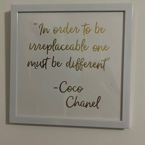 CoCo Chanel Quote Frame